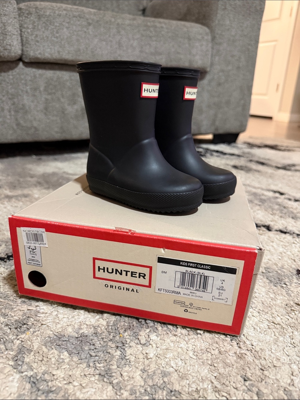 Hunter Classic Boot Black - Size 5 Toddler (US)